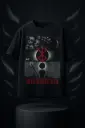 Baggy World Anime Printed oversize drop shoulder round neck pure cotton Black t shirt for men